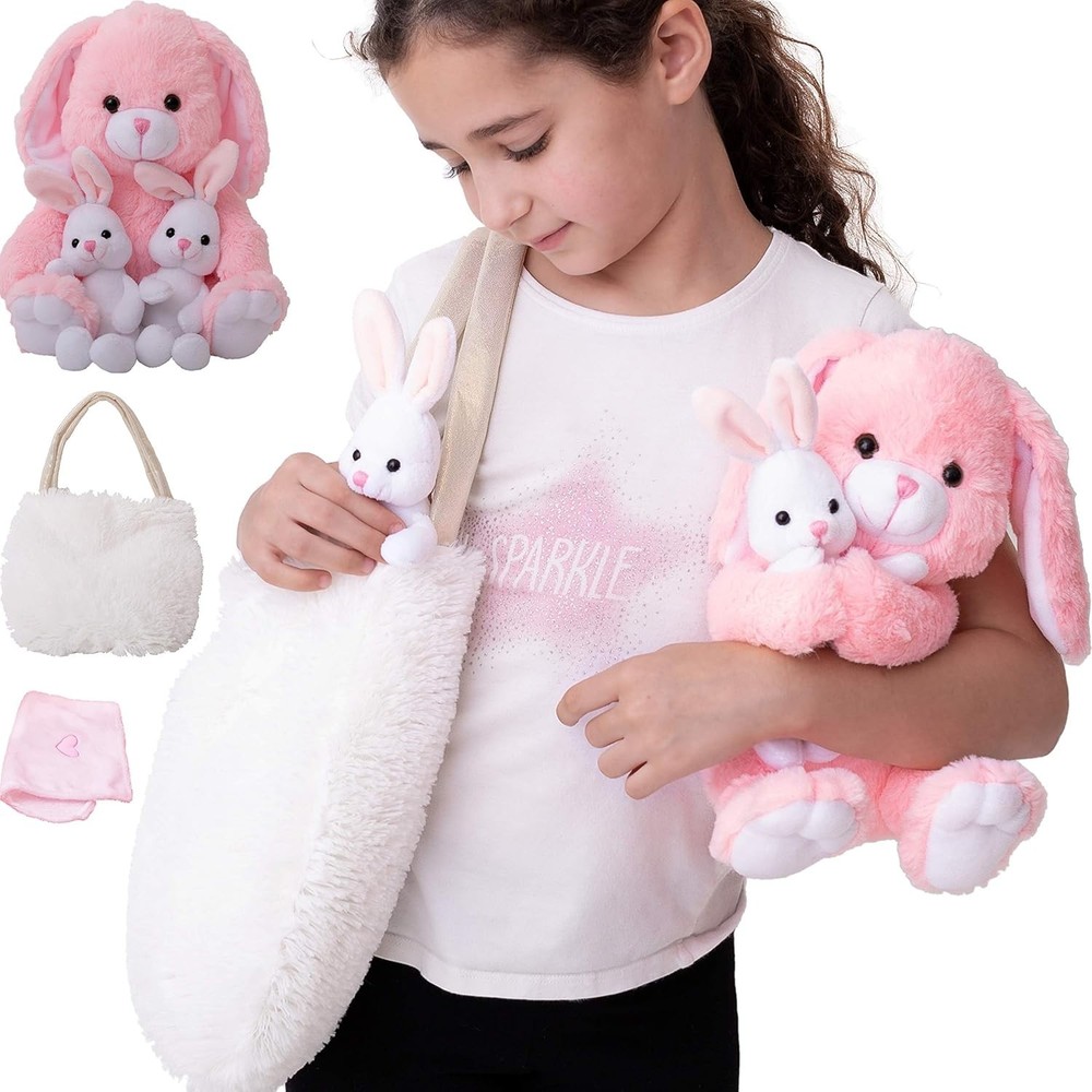 Large Bunny Toy Set for Imaginative Play