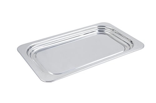 Bon Chef 5207 Stainless Steel Rectangular Full Size Food Pan, Plain Design,