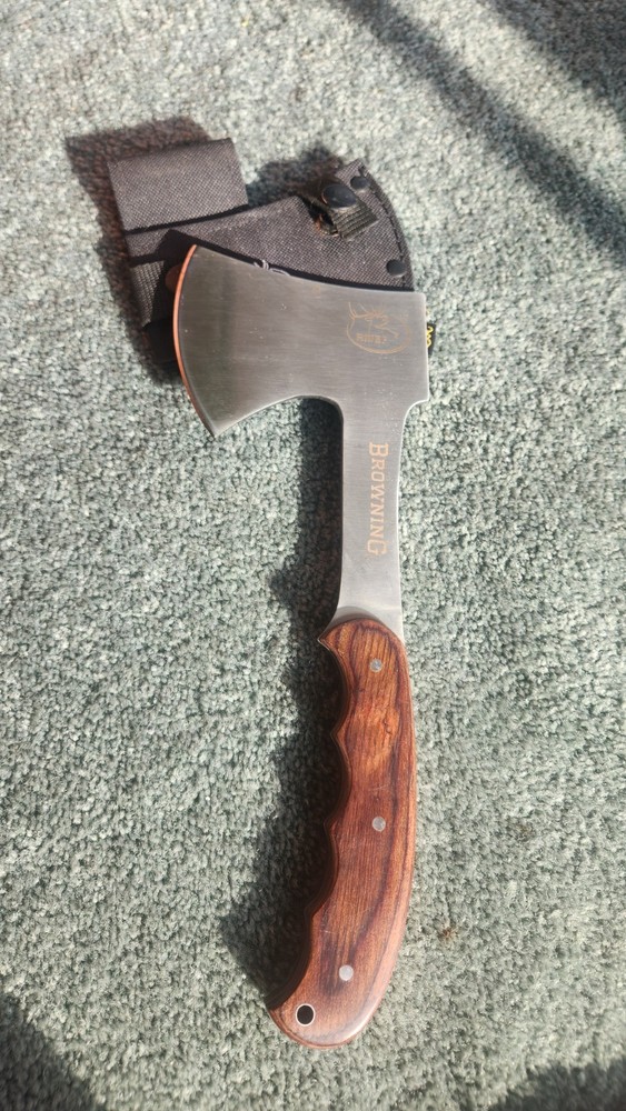 Browning RMEF Model 0031 Hatchet Axe Sheath Wood Handle