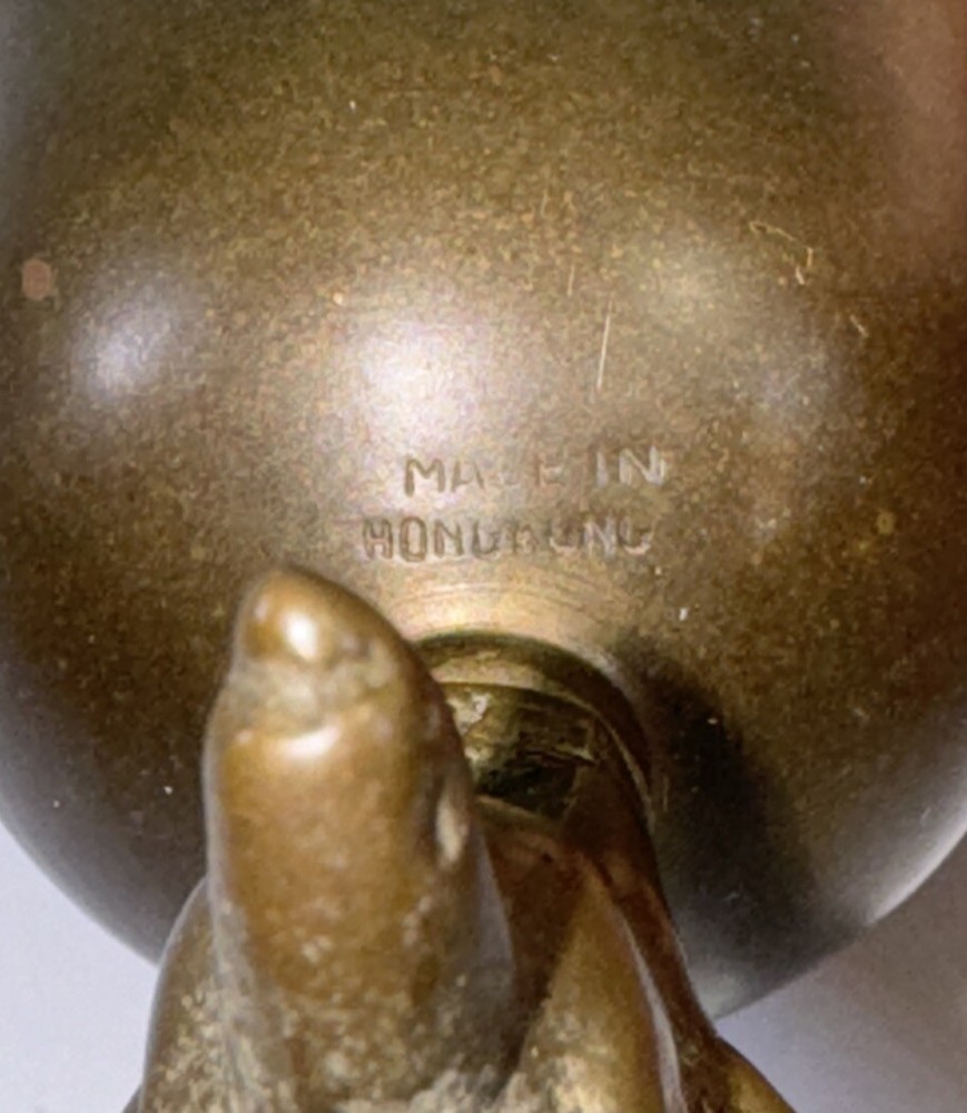 Vintage 5" Eagle Handled Brass School Bell