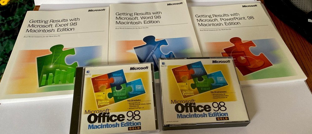 Microsoft Office 98 Gold Macintosh Edition Complete retail box