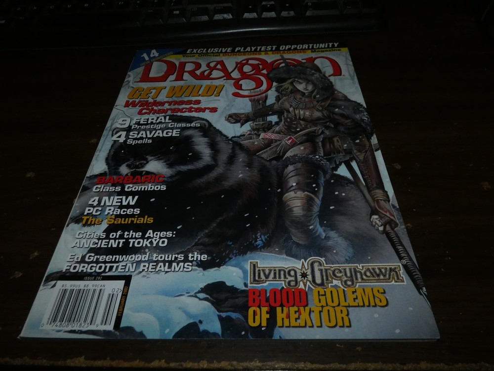 TSR: Dragon Magazine: Issue 292