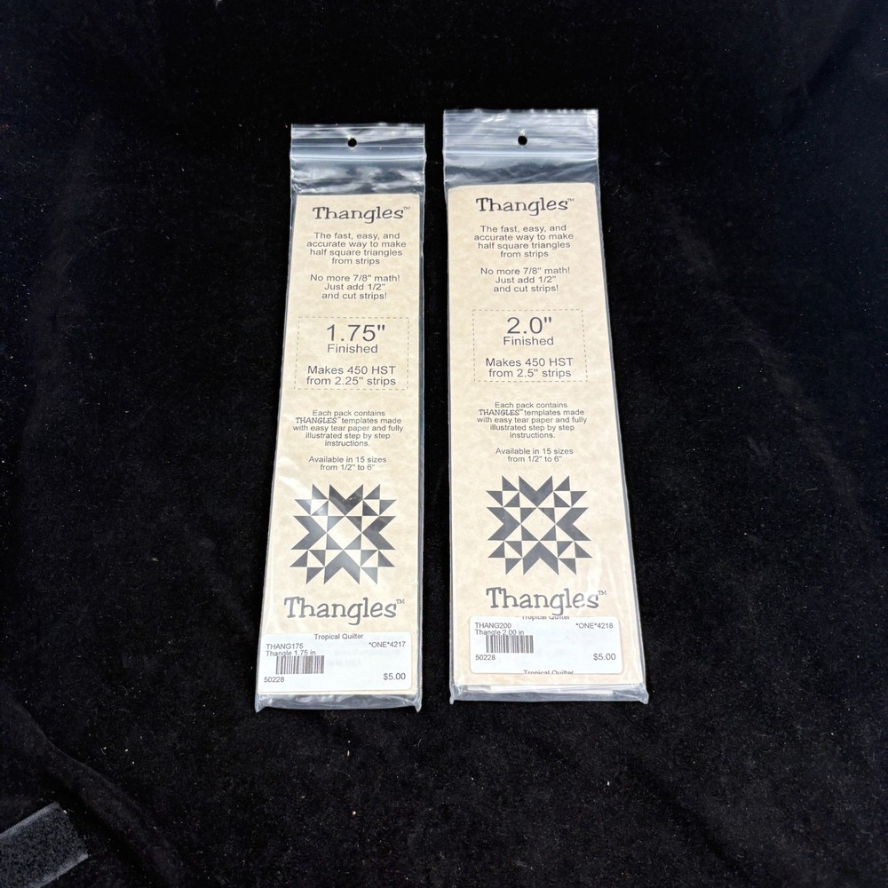 Tangles Quilting Template Triangles 1.75" & 2.0" Strips Quilts
