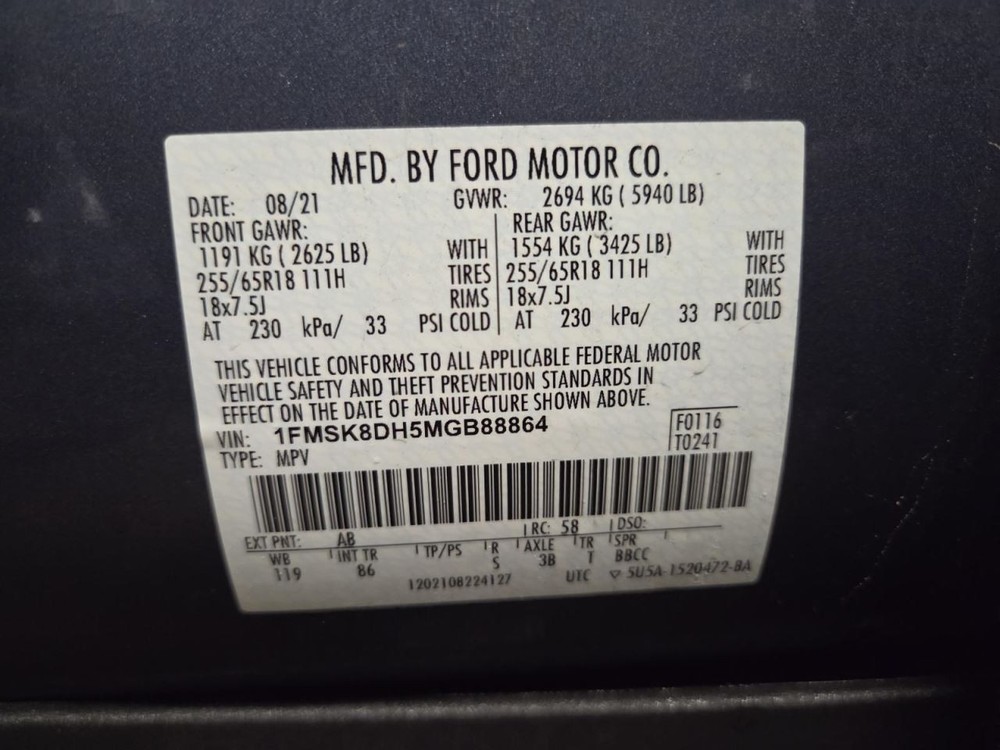 Camera/Projector Camera Windshield Mounted Fits 20-24 AVIATOR 1544034