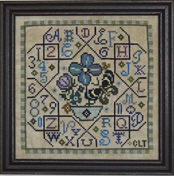 Sampler Tile-Blue~Tellin Emblem