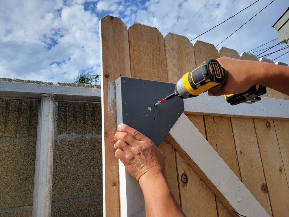 Wood Gate Corner Brace Brackets (4 pcs)