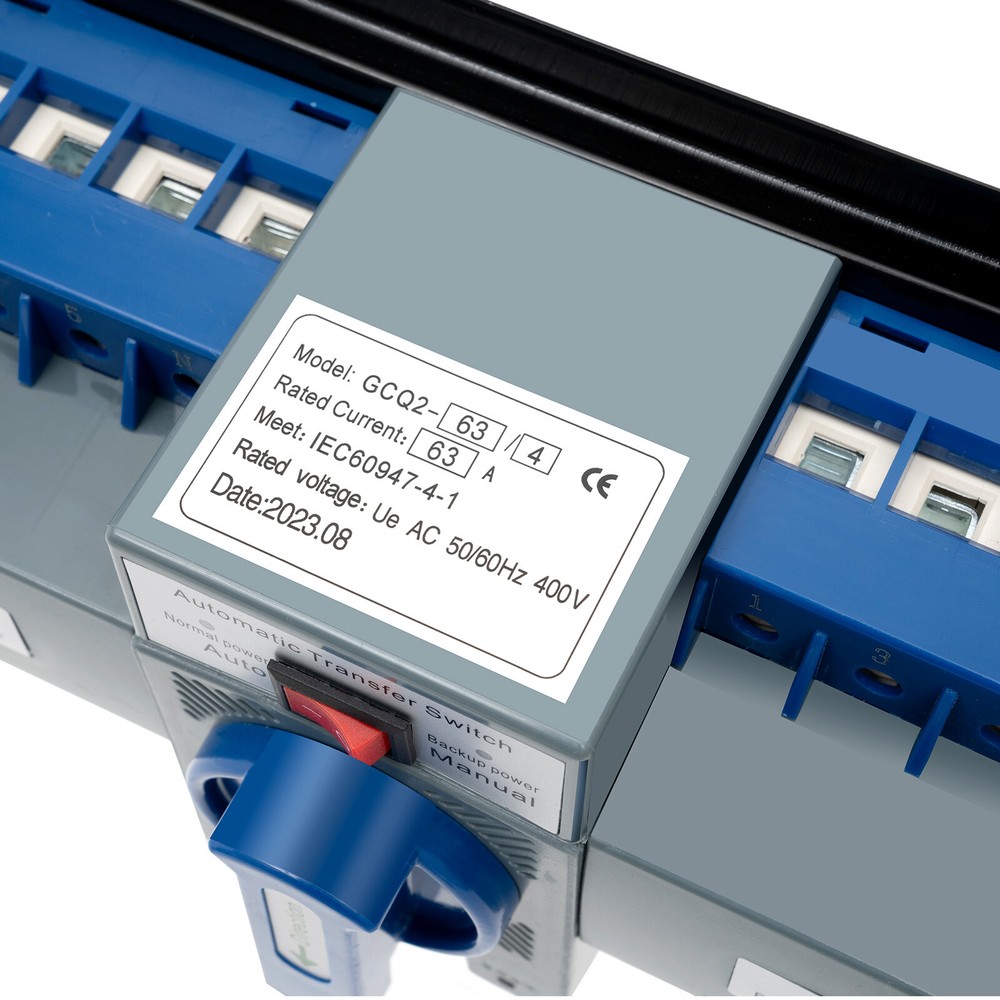 50HZ/60HZ 4P 63A Dual Power Auto Transfer Switch For Generator Changeover Switch