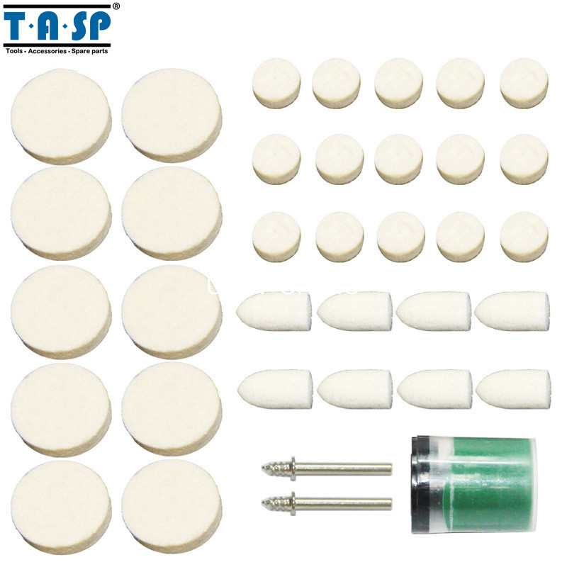 36x Wool Polishing Wheel Buffing Pad Mini Drill Rotary Tool Accessories