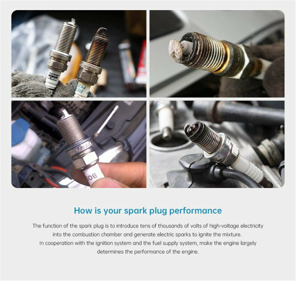 Car Spark Plug Tester Ignition Plug Analyzer Diagnostic Tool Dual Hole ELH