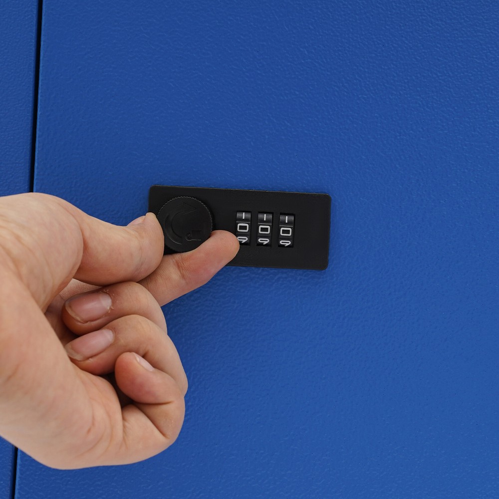 Modern Outdoor Waterproof Wall-mount Mailbox Blue Mailbox With Password Lock