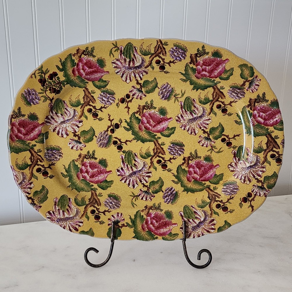 Mark Roberts Floral Chinoiserie Platter, 17"