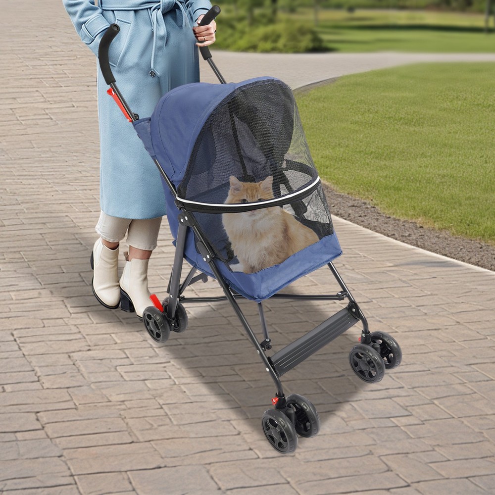 Foldable Lightweight Durable Pet Stroller For Small To Medium Pets Dogs And Cats