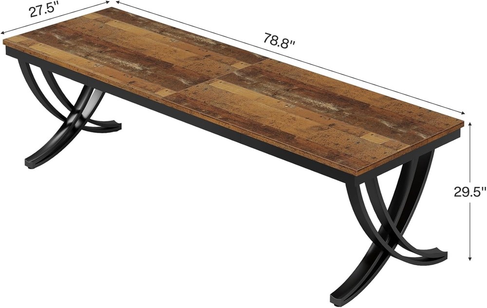 6.5ft Conference Table for 6-8 People 78'' Rectangular Seminar Table for Office