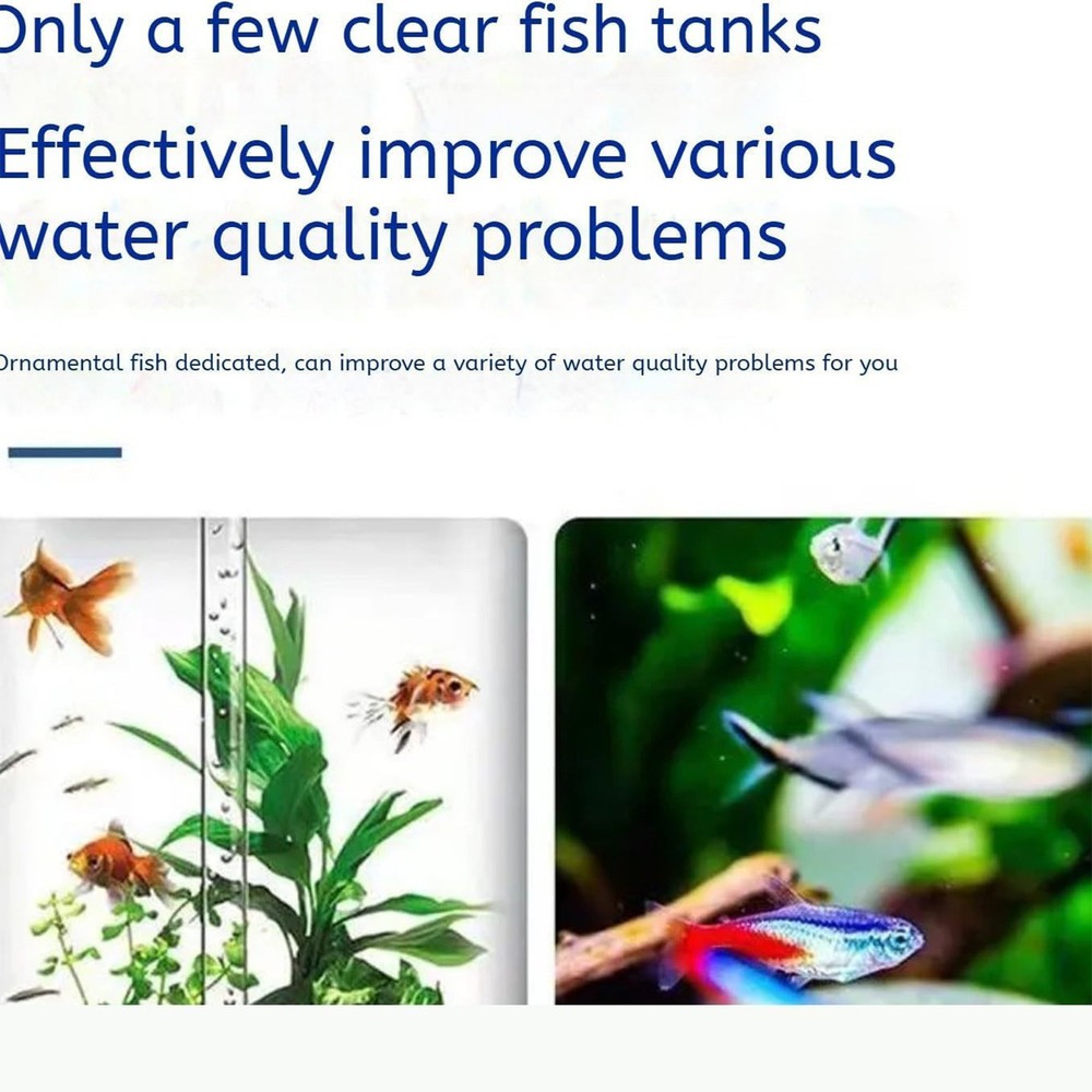 Water Purification Tablets Freshwater Aquarium Water Clarifier Cleaning Solution
