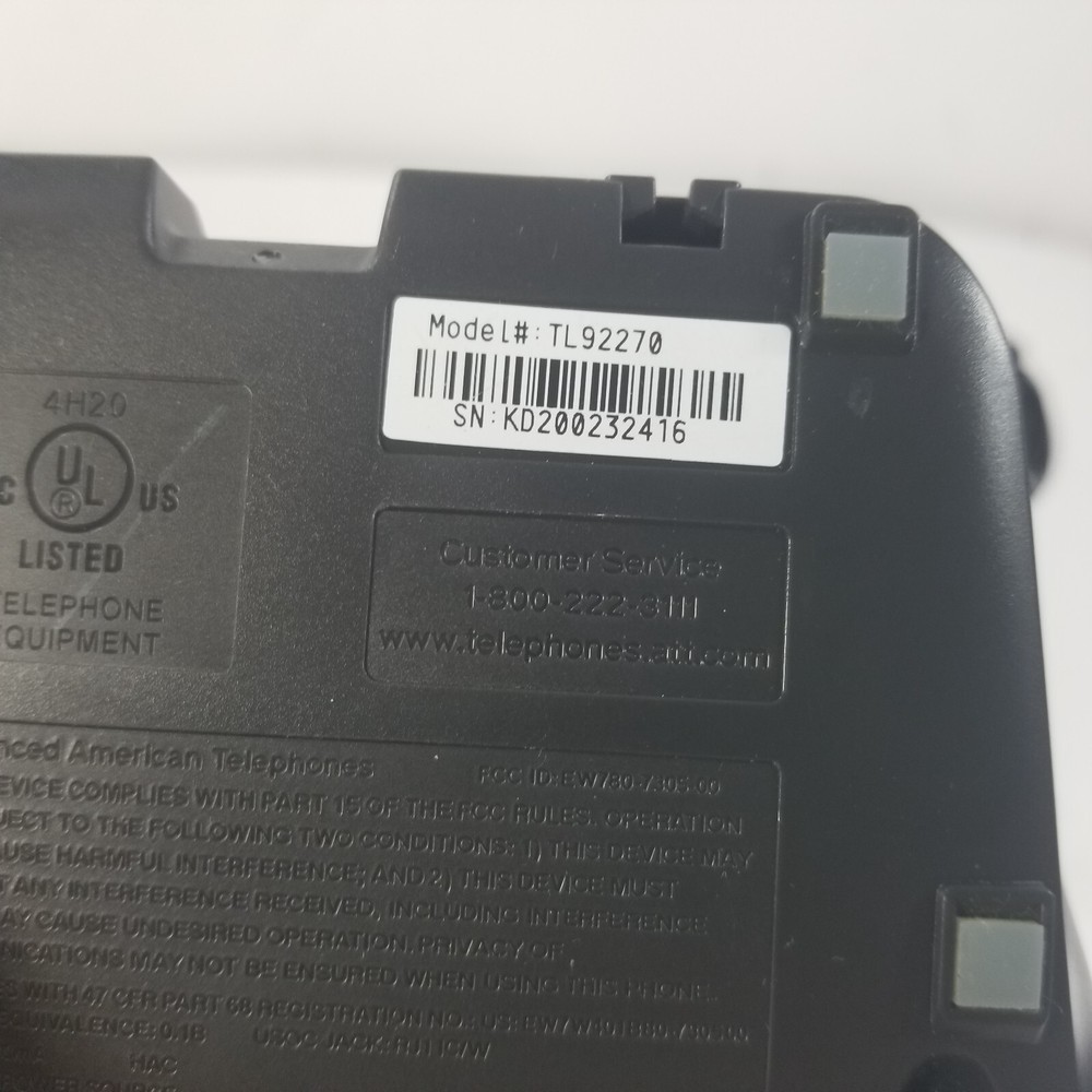 tl92270 AT&T MAIN BASE w/ POWER CABLE ADAPTER