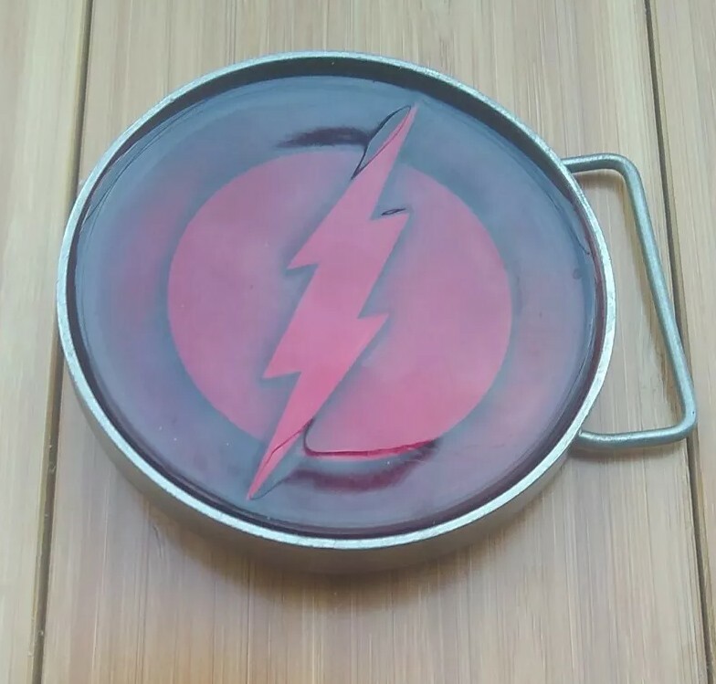 TM & DC Comics The Flash Red 3" Belt Buckle
