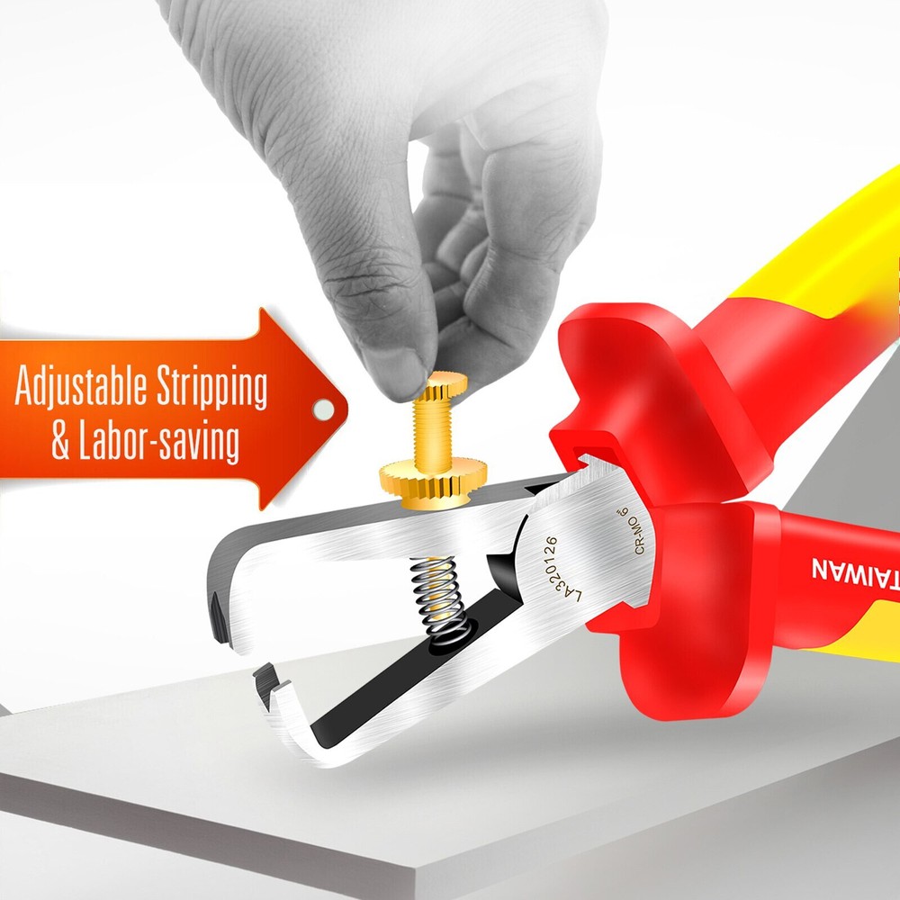 6Inch VDE Wire Stripper 1000V Isolate Cable Stripping Plier Stripping Tool