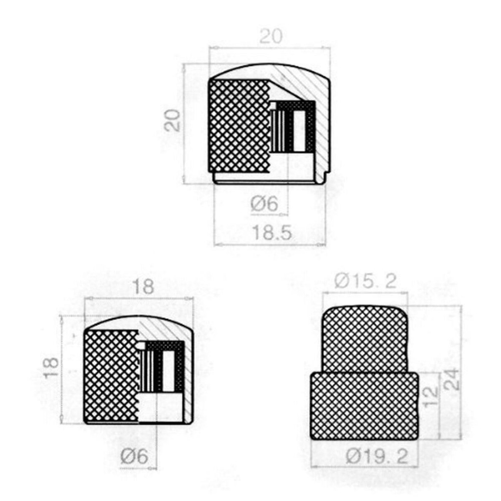 Chrome Stacked Dual Control Audio Knob Concentric