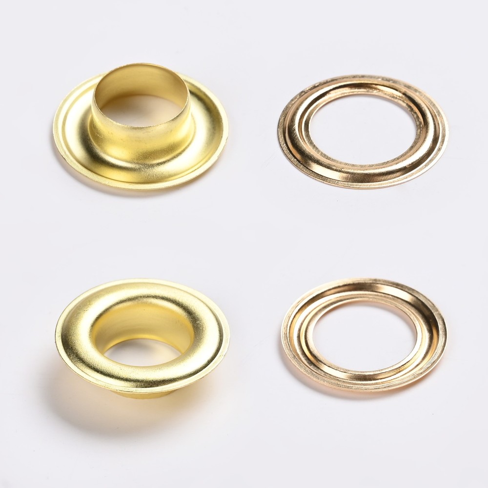 Yescom 500 sets Grommet Kit 3/8 inch Size #2 Solid Brass Eyelets Washers