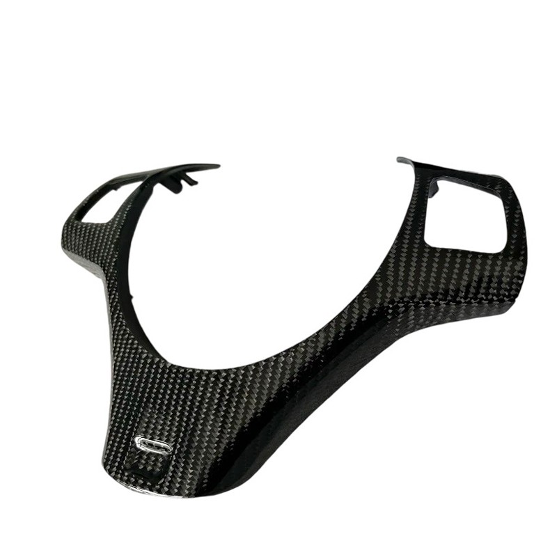 Real Carbon Fiber Steering Wheel Panel Replacement For BMW 3 Series E90 E92 E93