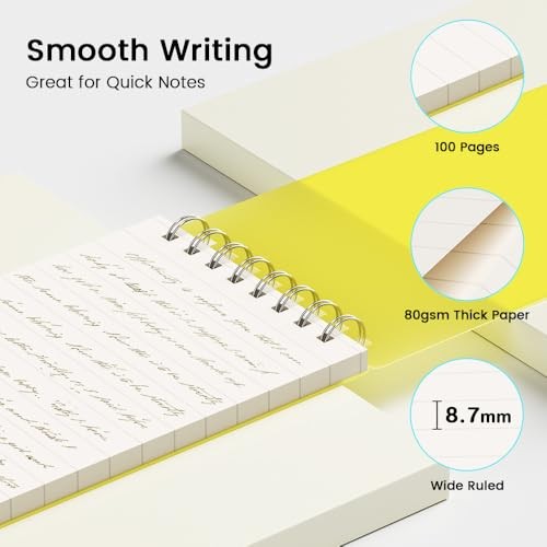 Small Pocket Notebook Journal, Mini Notepad Spiral Notebooks Note Pads for