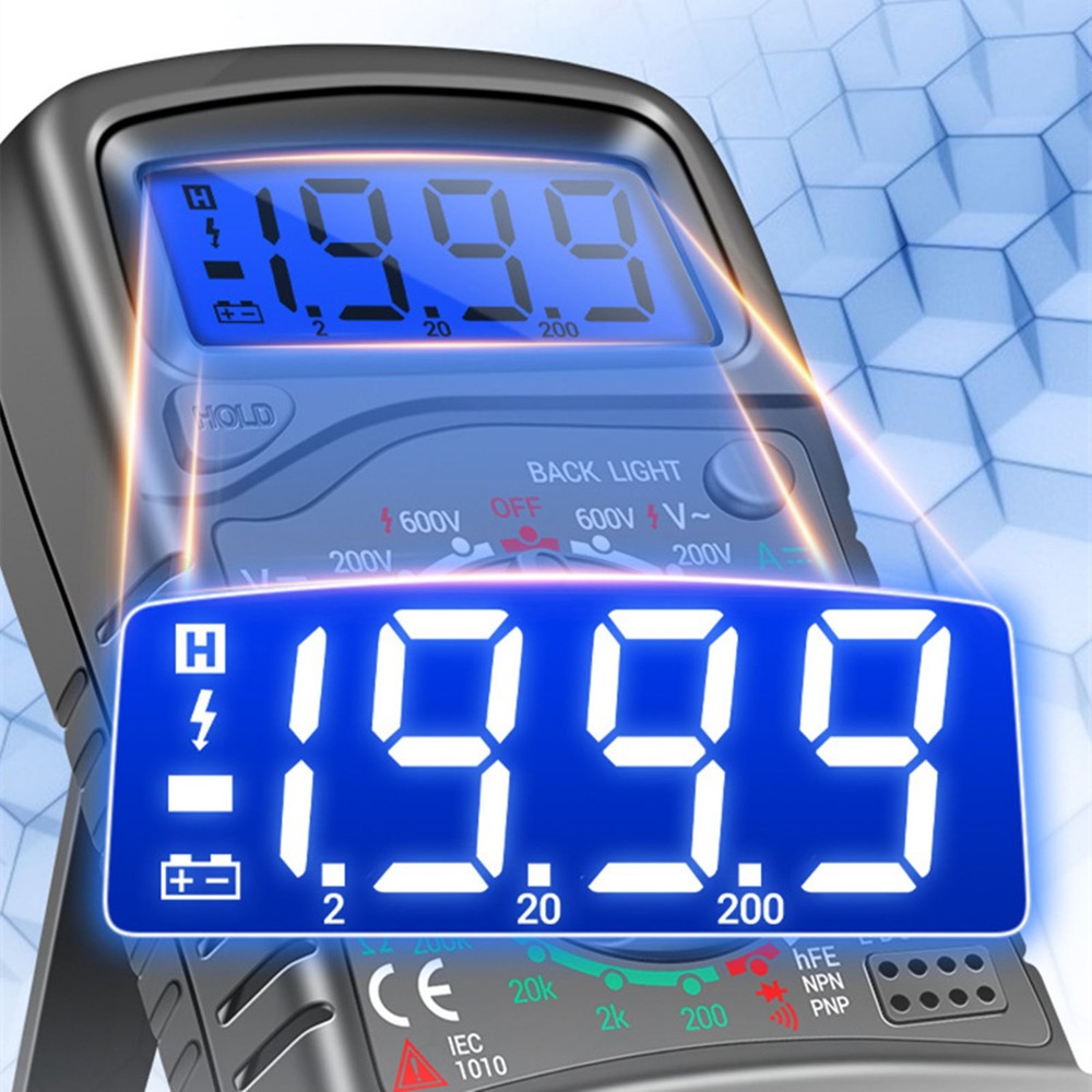 New LCD Digital Multimeter Voltmeter Ammeter Ohmmeter Volt AC DC Diode Tester