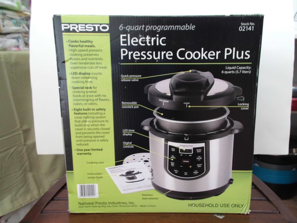Presto 6-Quart Programmable Electric Pressure Cooker Plus 02141 New/Open Box