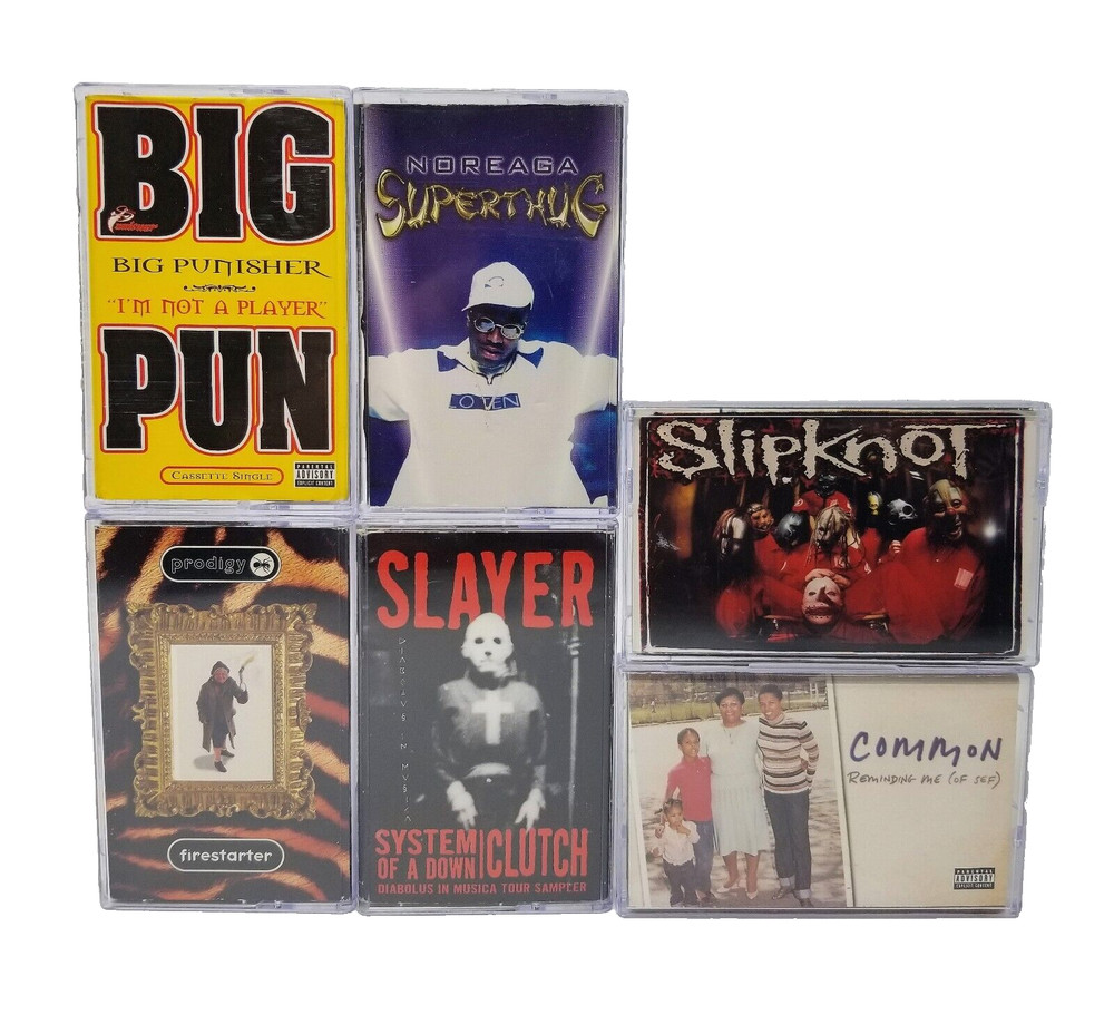 No Posts Cassette Tape Cases (5) Small Clear Plastic Storage Box
