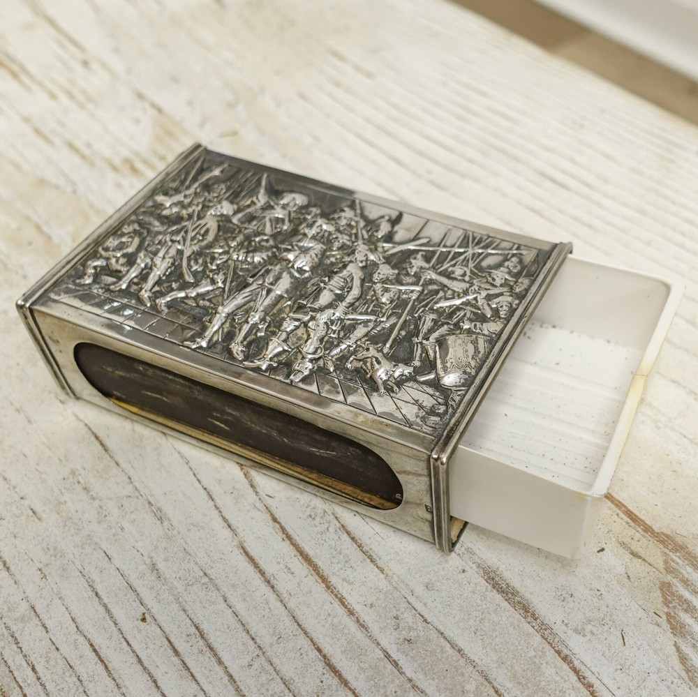 A Dutch Silver Matchbox Cover