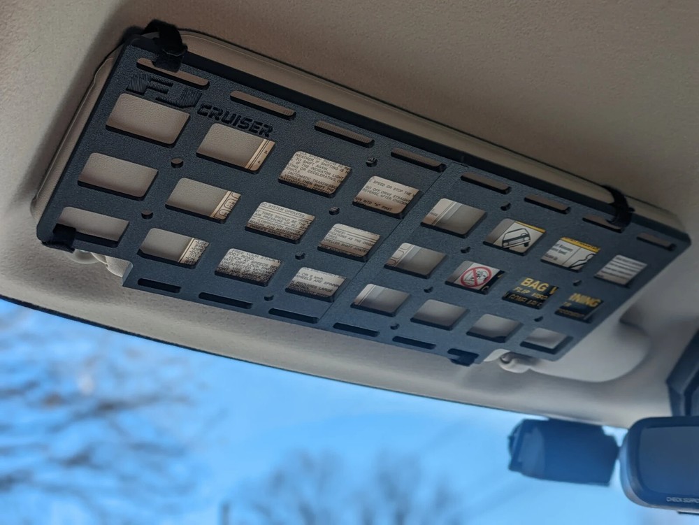 FJ Cruiser Front Visor MOLLE Tactical Sun Visor Panel Organizer