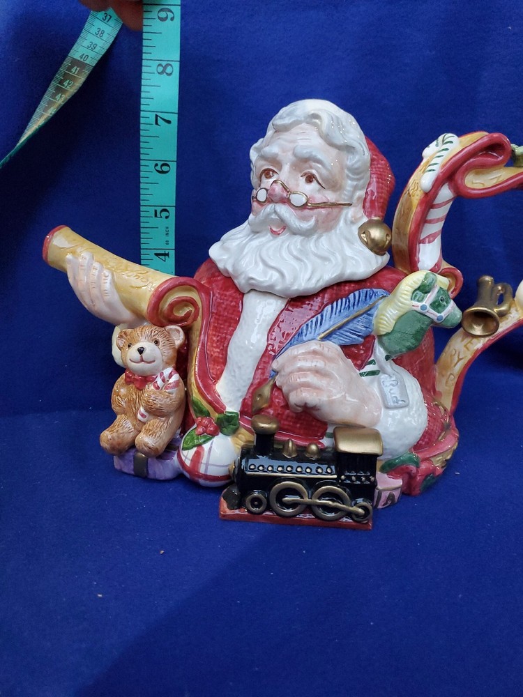 Fitz & Floyd Christmas Santa's List Teapot