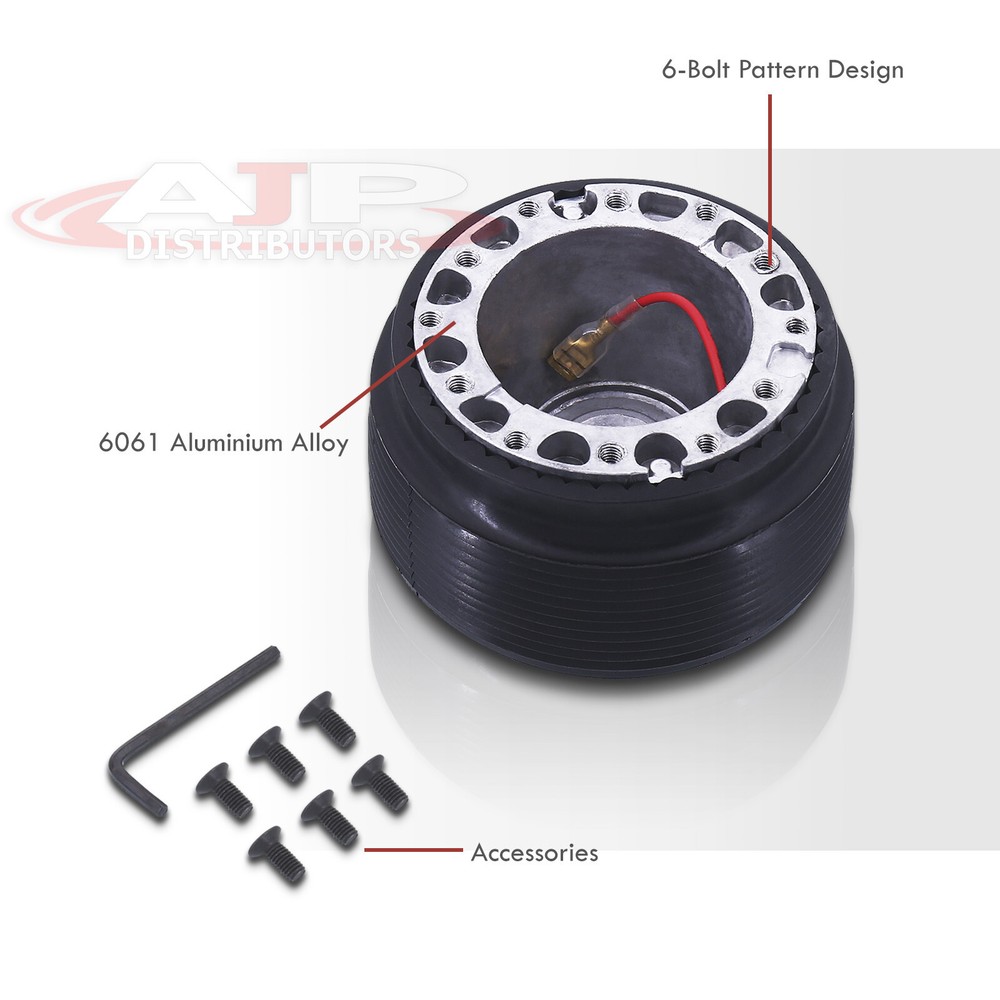 6 Bolt Steering Wheel Hub Adapter Quick Release For 1990-2005 Eclipse 1G 2G 3G