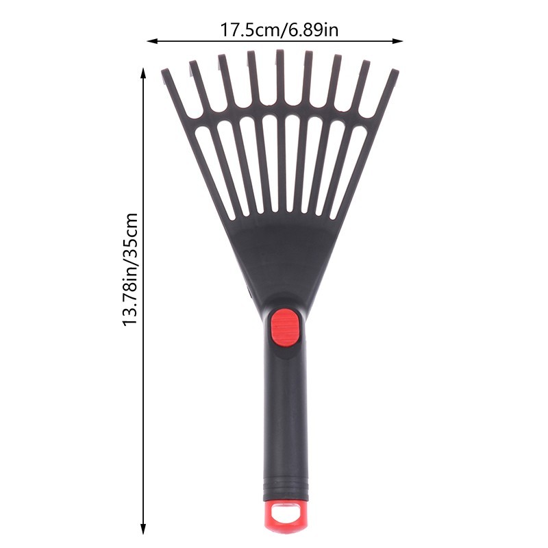 Rake Garden Grass Leaf Plastic Rake 1Pc Plastic Lawn Hand Tool With Handle Tool
