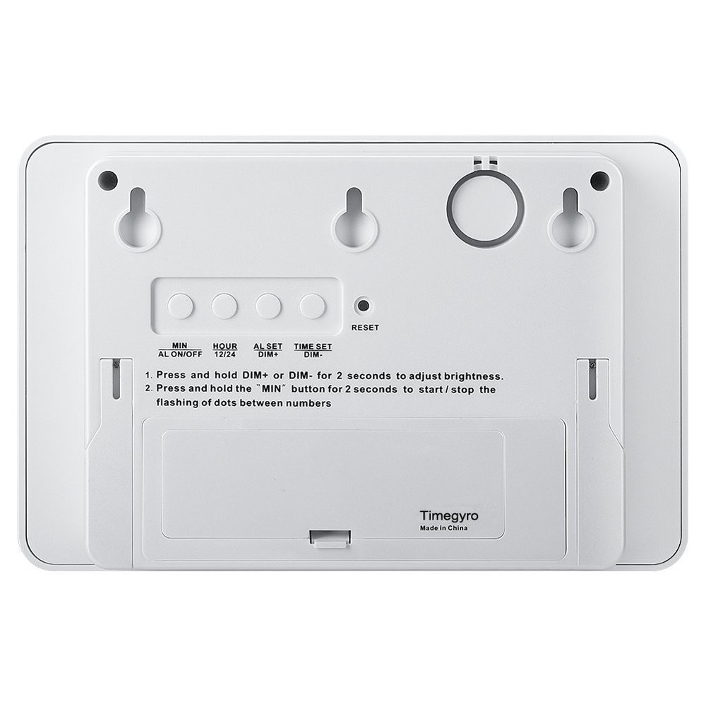 Digital Wall Clock Battery Operated with LED Display, Wall Clock with Backlig...