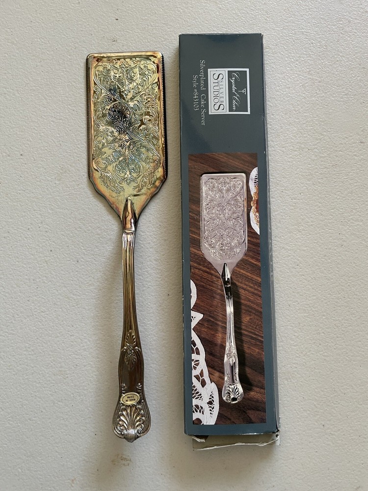 VTG Crystal Clear Silver Studios Silver Plated 11.5" Cake Server, Style #843103