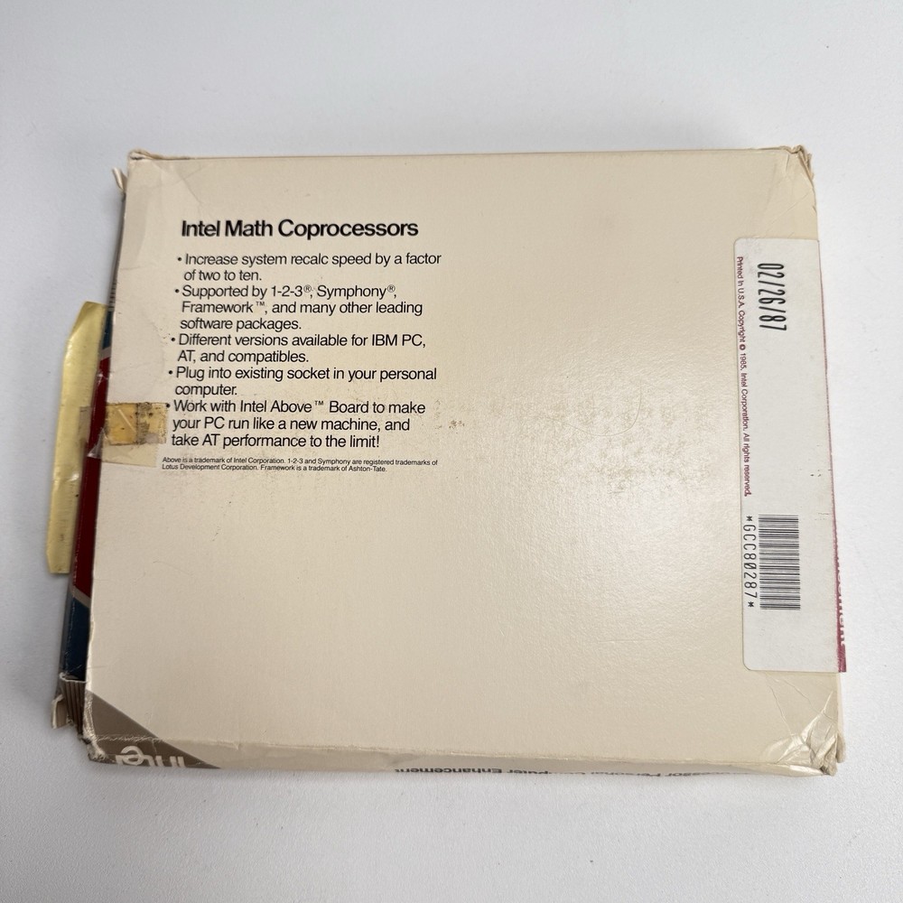 Intel Math Coprocessor For Vintage IBM PC AT And Compatible