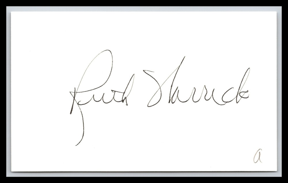 Ruth Warrick - Actress  - 3x5 Card - Signed | Autograph (a)