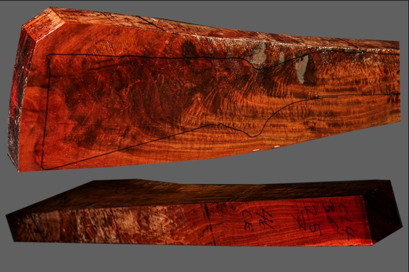 Claro walnut rifle gunstock blank, cl4