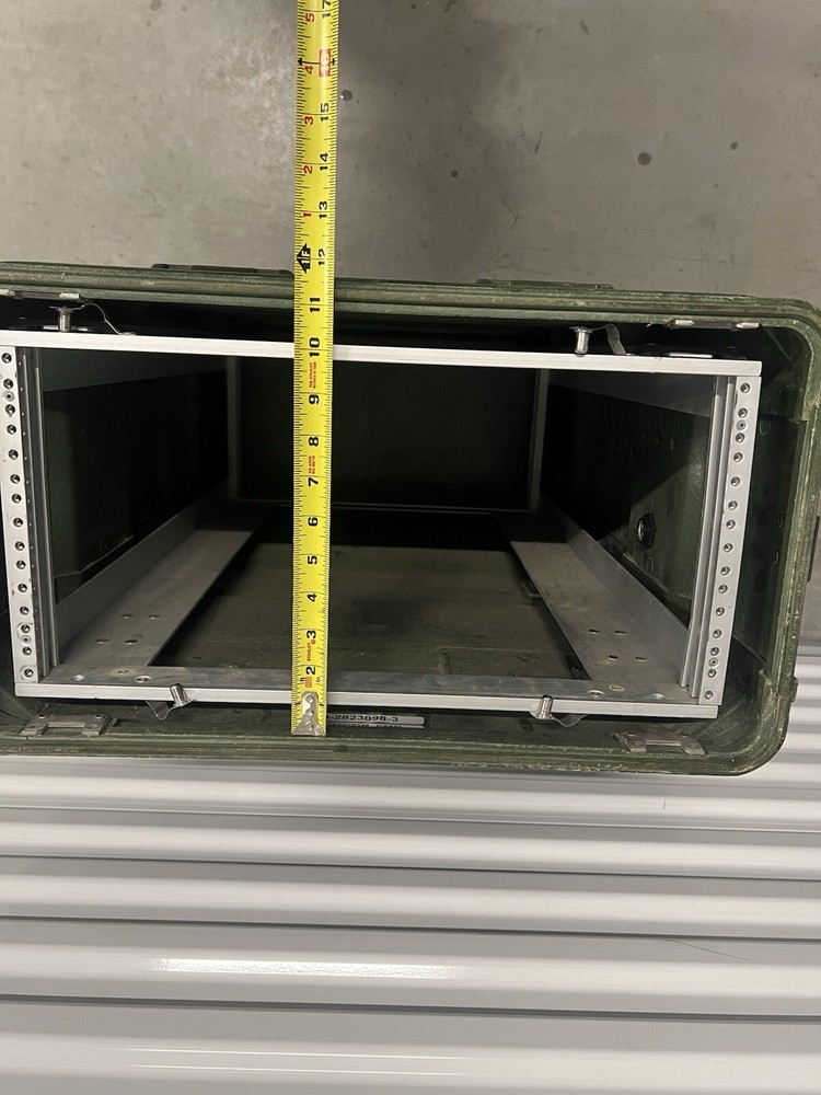 HARDIGG STYLE RACK MOUNT CASE GENERAL DYNAMICS MILITARY ELECTRONICS CRATE 34"-5U