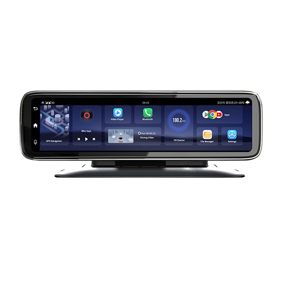 360° Panoramic 4CH Camera Car DVR Backup Mirror Dash Camera with GPS