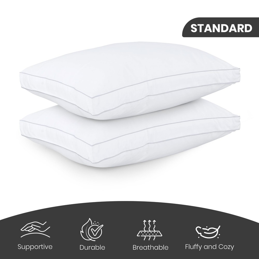 Utopia Bedding Bed Pillows for Sleeping Standard (Pack of 2), White