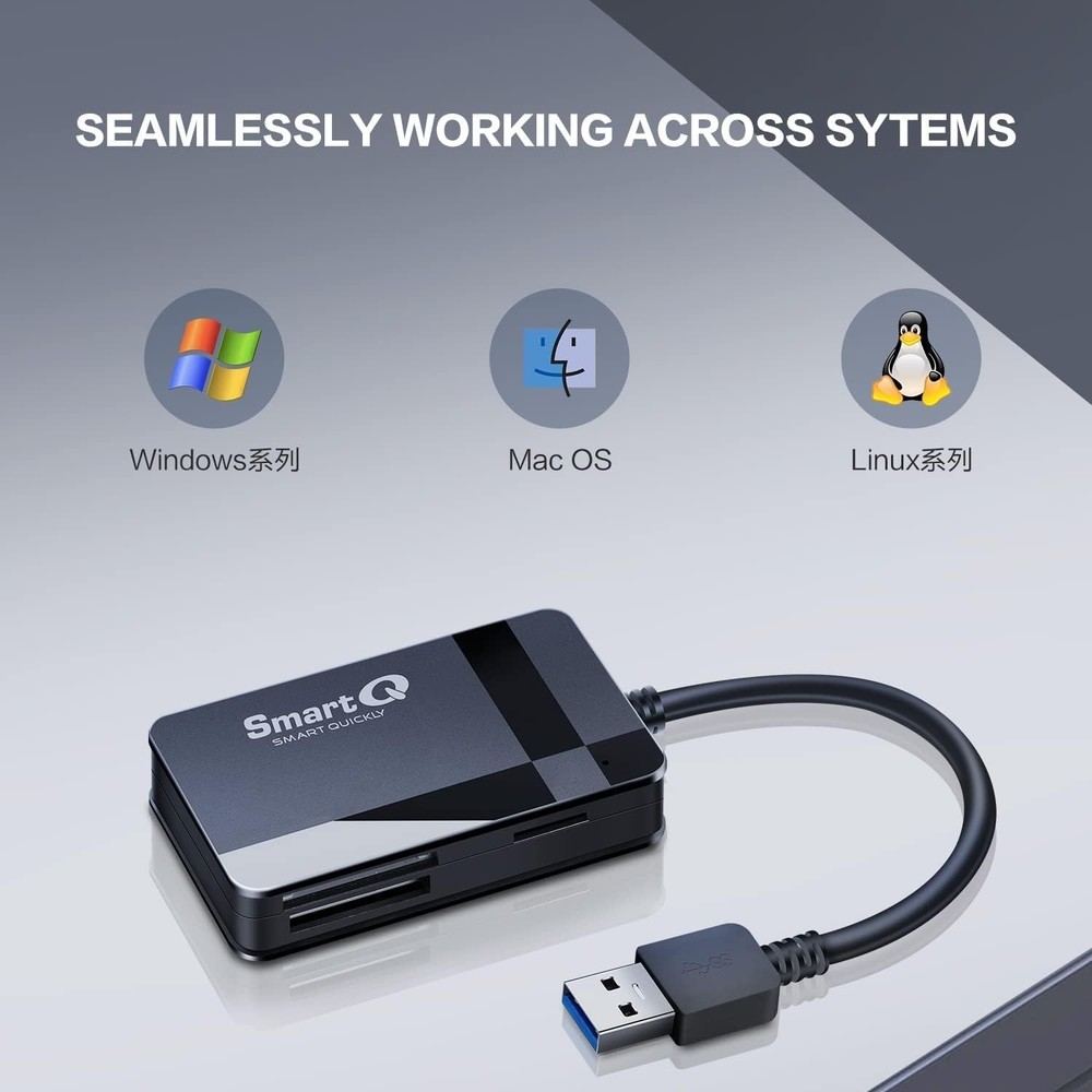Brand New USB 3.0 Card Reader Black 10 Char