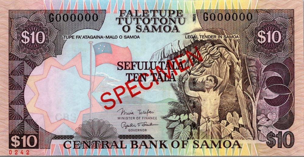 Samoa 10 Tala ND 2002 Pick # 34 UNC Specimen