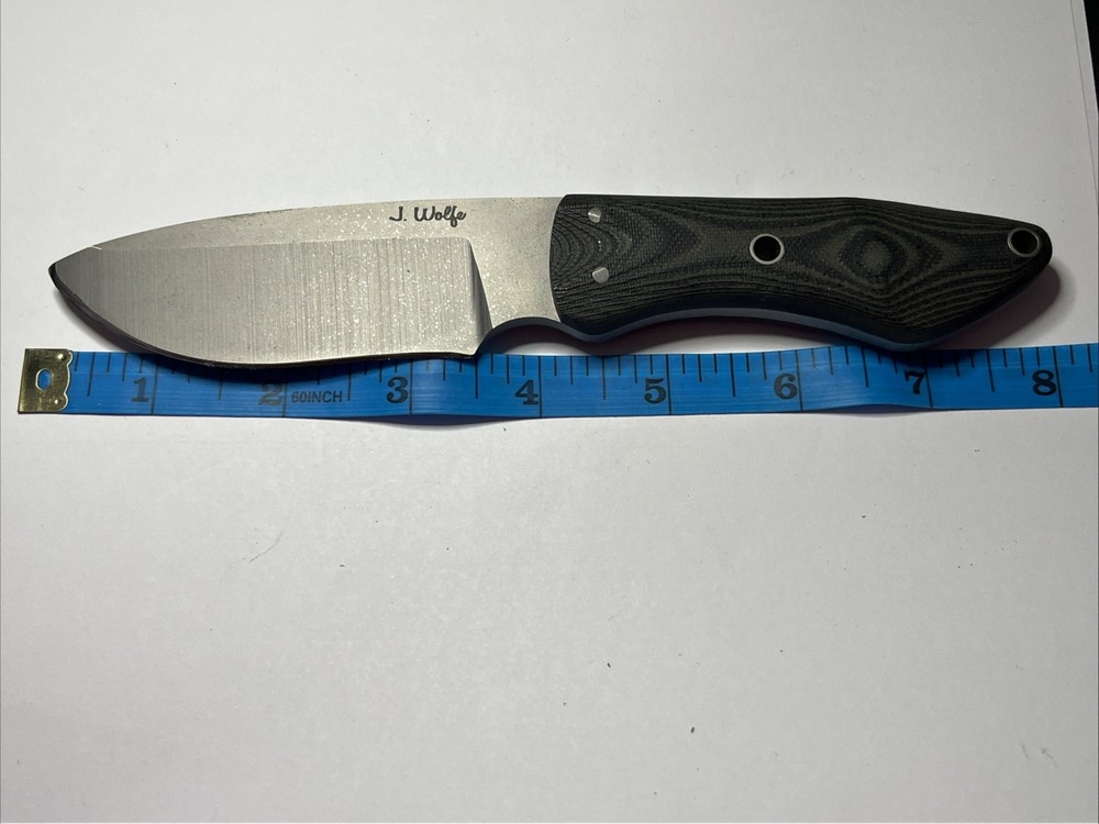 Custom J Wolfe Straight Knife