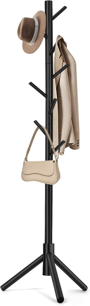 Coat Rack, Freestanding Coat Rack with 8 Hooks and 3 Adjustable Size Tree Coat R