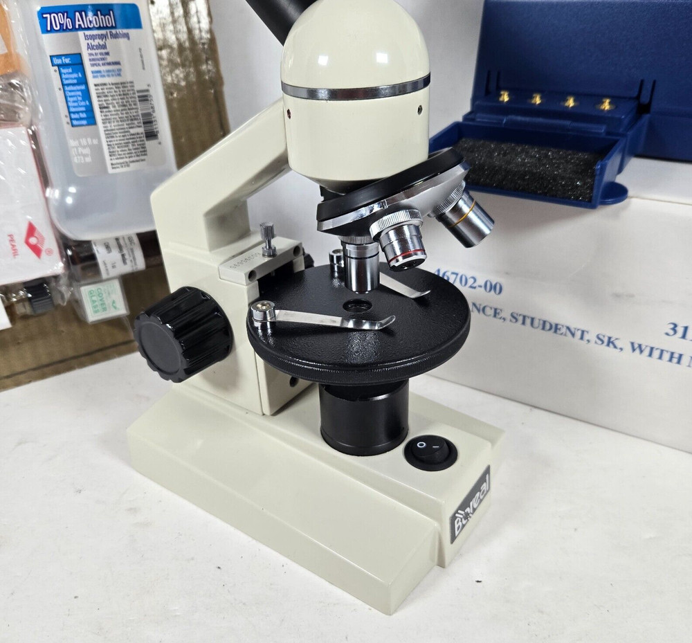 BOREAL Microscope Lighted 57903-00, Scale Balance set, Slide Making Kit