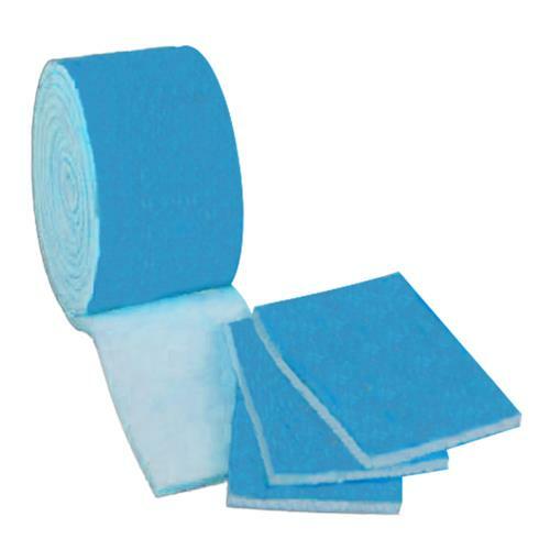 HVAC/Air Filter Media Roll, Blue/White MERV6 Polyester Media