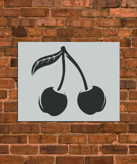 Cherry Fruit Stencil
