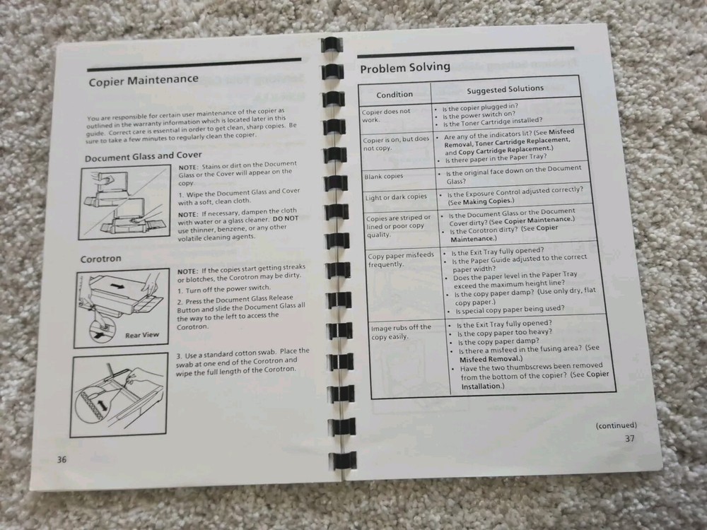 OWNERS MANUAL XEROX 5203,5305,5306 USER GUIDE