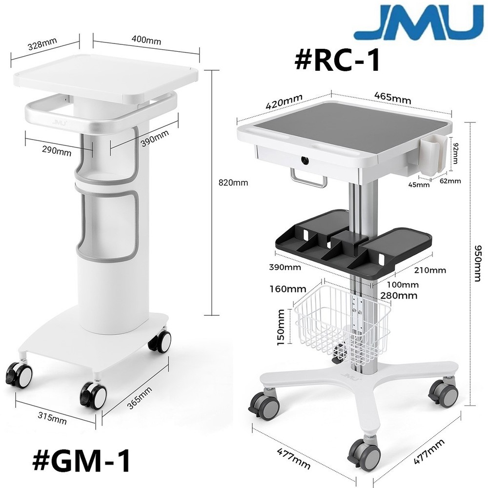 JMU Dental Multi-Function Trolley Cart 360° LOCKABLE WHEELS Built-in Plug